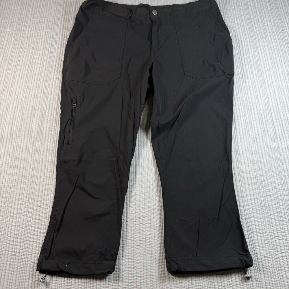 Columbia Pants Womens 12 Black Hiking Capri Gorpcore Cargo Outdoor Athleisure